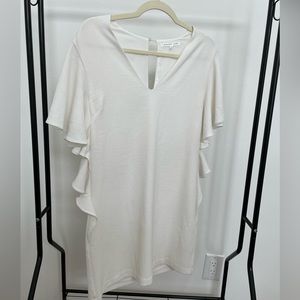 Endless Rose White Ruffled Casual Dress